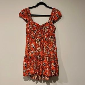 FREE PEOPLE babydoll floral dress
